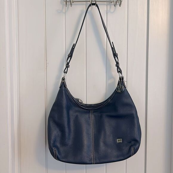The Sak Navy Leather Shoulder Bag